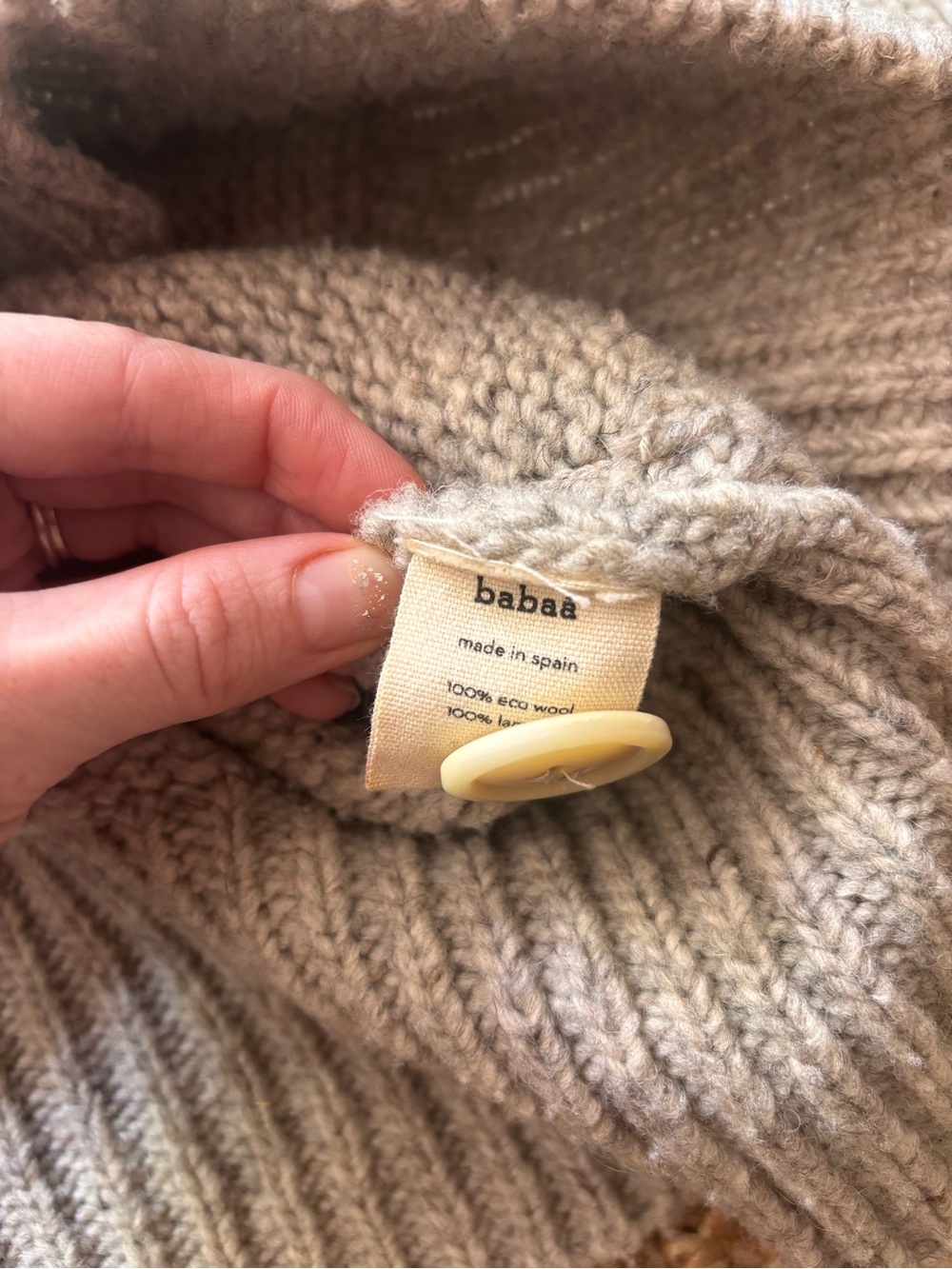 Babaa No11 Cardigan in mist - Picture 3 of 3